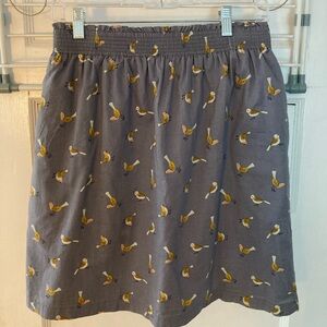 Tulip cotton mini shirt, birds, size L